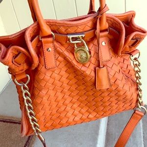 Michael Kors leather purse in orange